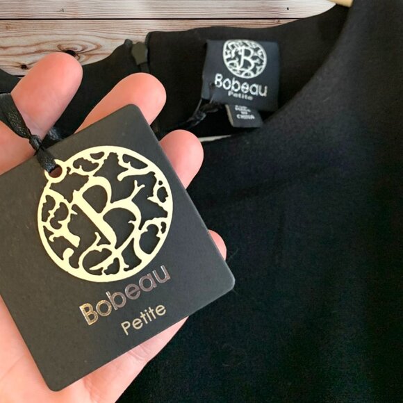 NWT Black Bobeau Dress Short Sleeve Size XSP - Picture 3 of 9